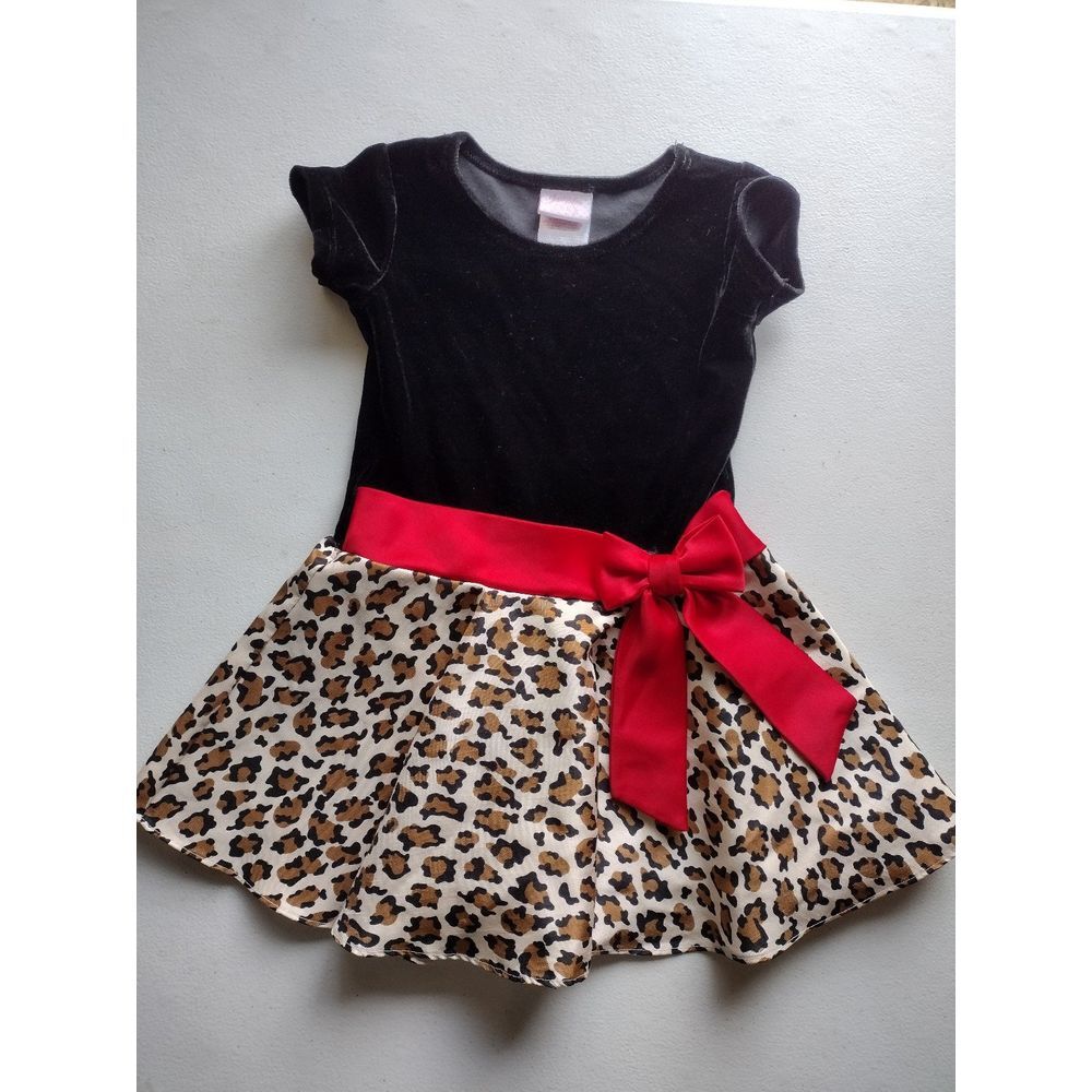Girls‎ cheetah print holiday dress size 24 months